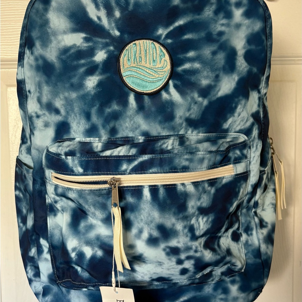 Pura Vida Blue Tie-Dye Backpack